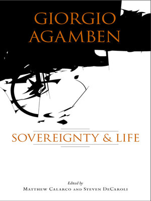 cover image of Giorgio Agamben
